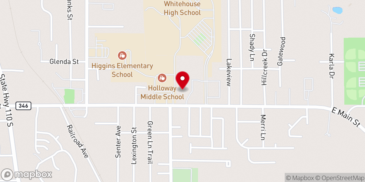 Map showing location of First Baptist Church Whitehouse