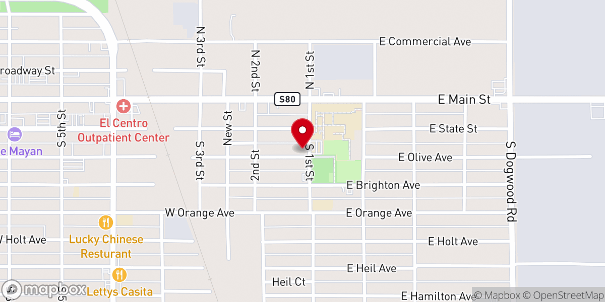 Map showing location of Church of the Living Water