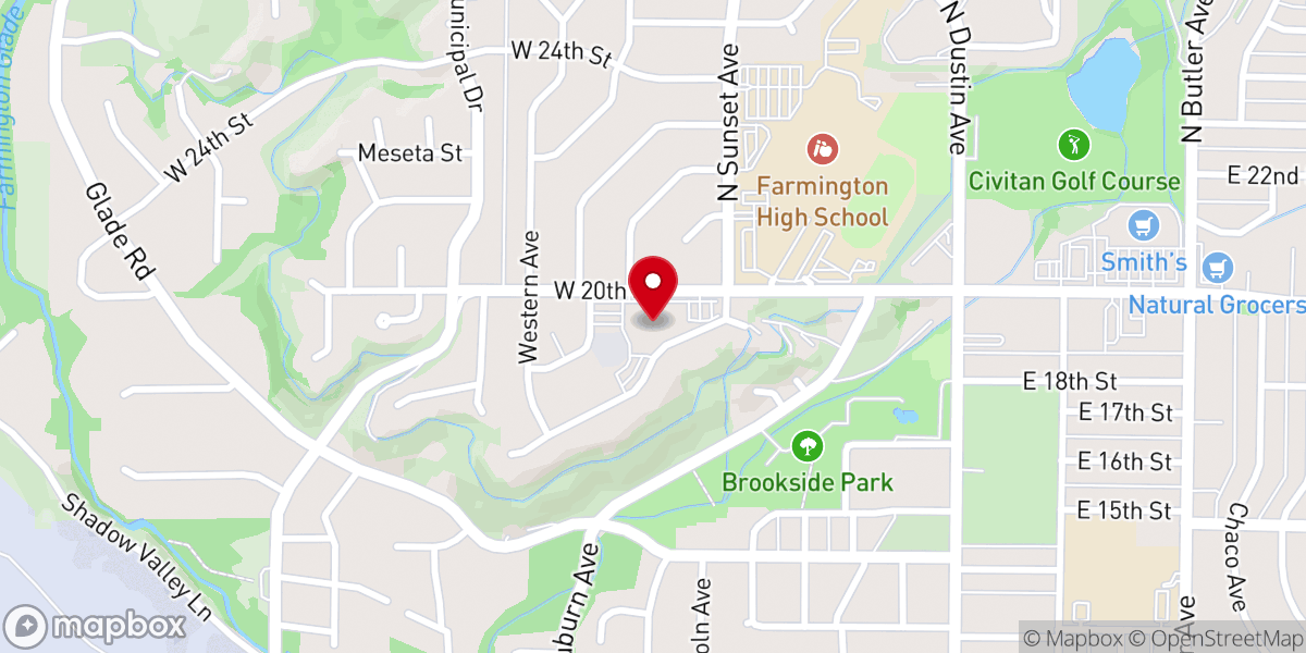 Map showing location of Emmanuel Baptist Church