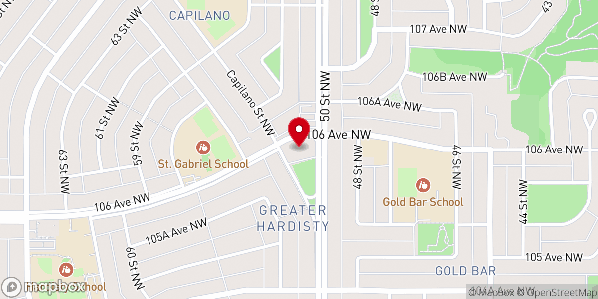 Map showing location of Resurrection Catholic Church