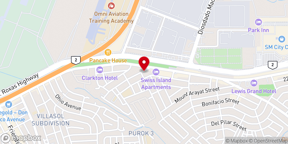 Map showing location of Church of God Clarkview