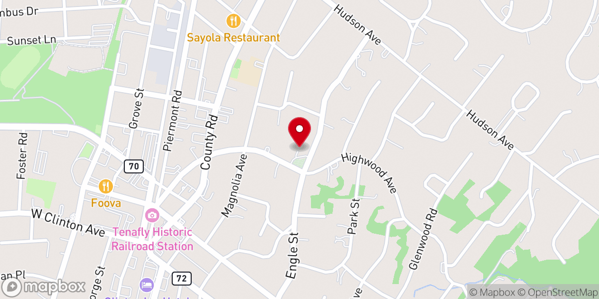 Map showing location of Church of the Atonement