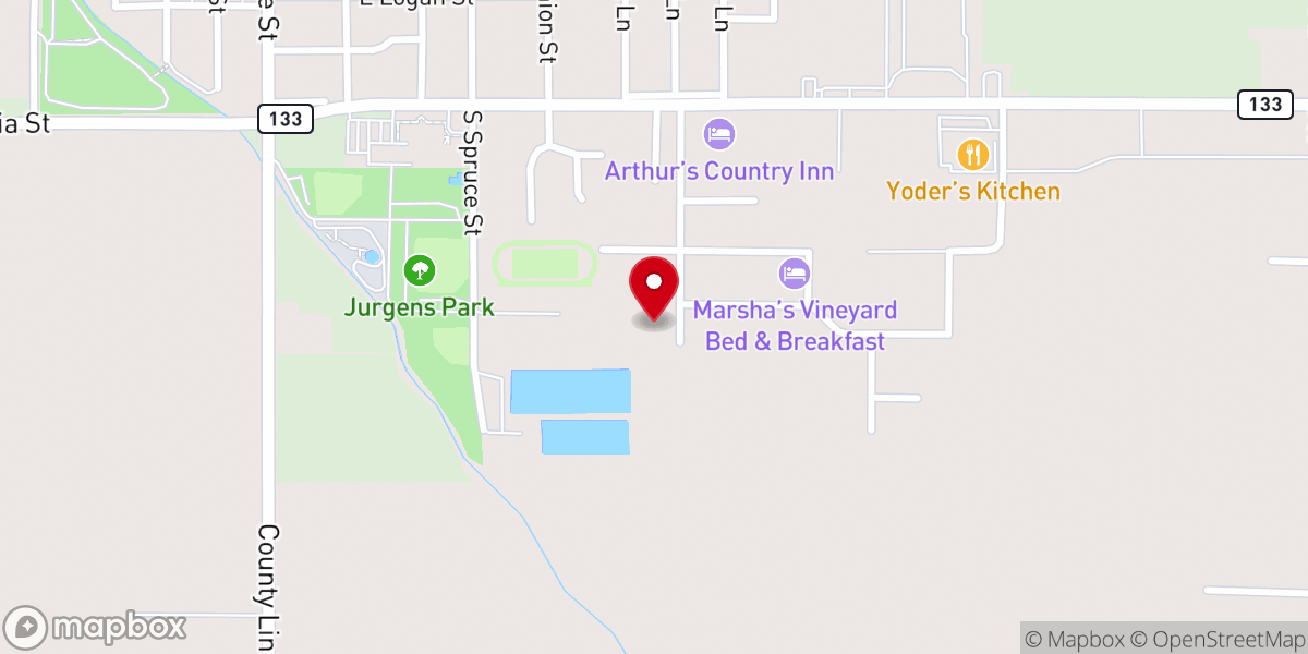 Map showing location of Union Prairie Church