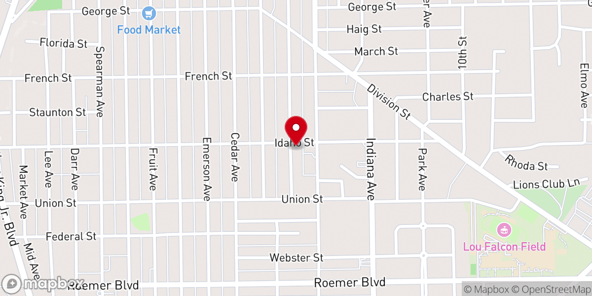 Map showing location of St. Anthony of Padua Church