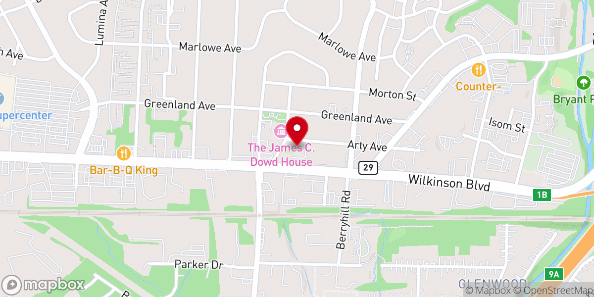 Map showing location of Christ Presbyterian Church