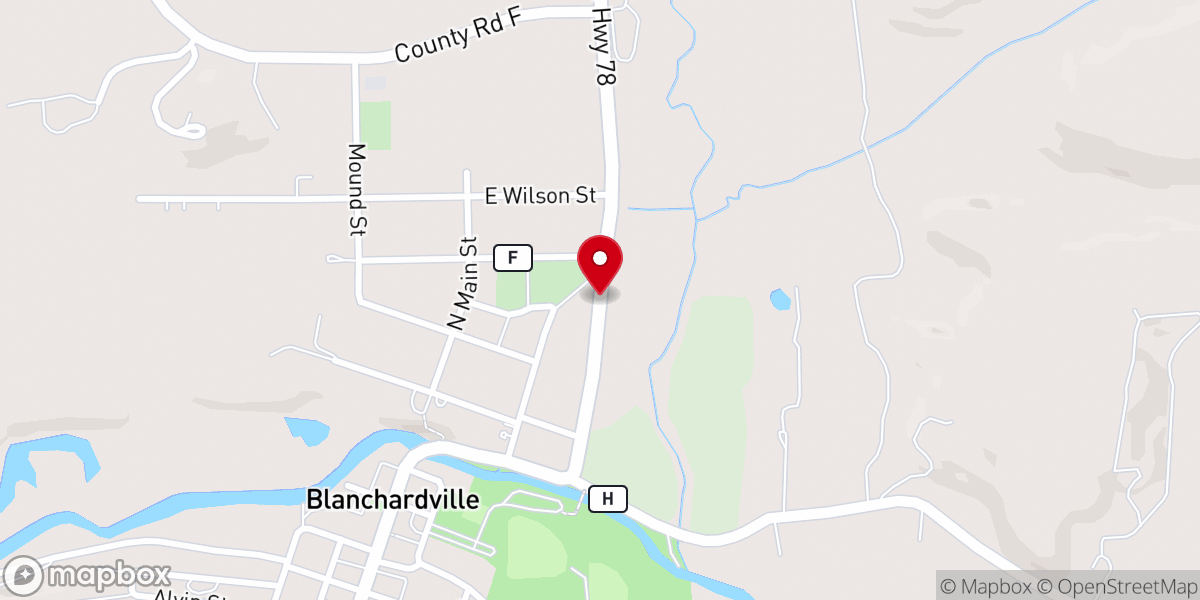 Map showing location of New Hope Church