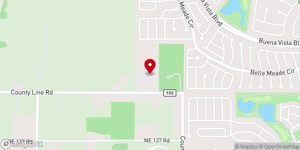 Map showing location of First Baptist Church of Leesburg Oxford Campus