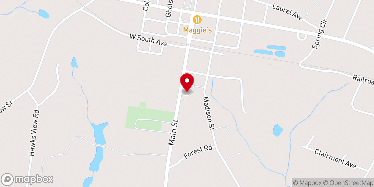 Map showing location of Comer United Methodist Church
