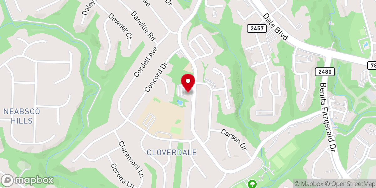Map showing location of Lutheran Church of the Covenant