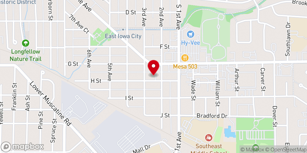 Map showing location of Foursquare Gospel Church