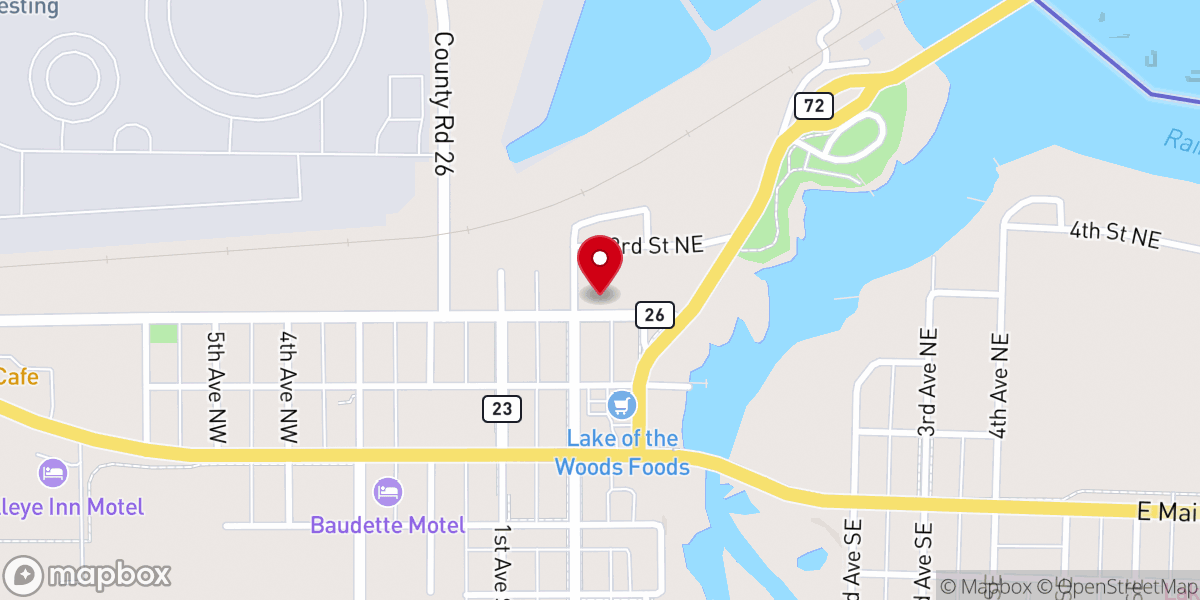 Map showing location of Northern Lighthouse Ministries