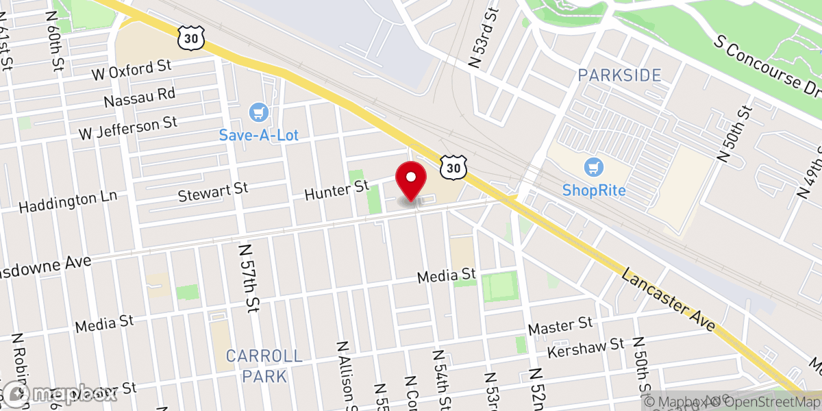 Map showing location of First Resurrection Baptist Church