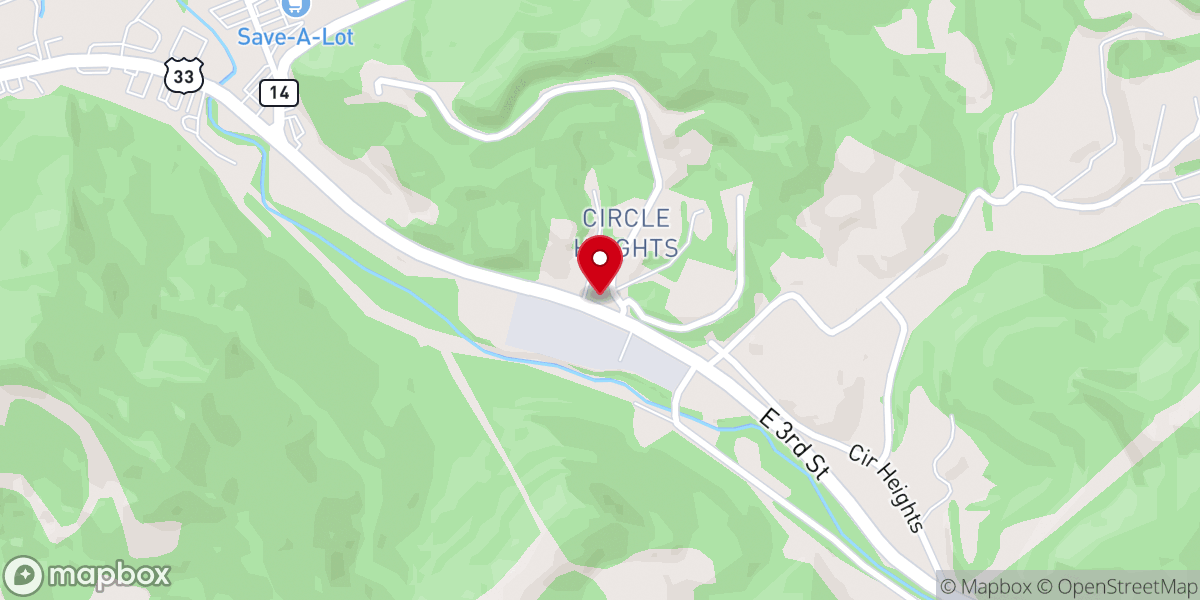 Map showing location of Message of Light Tabernacle