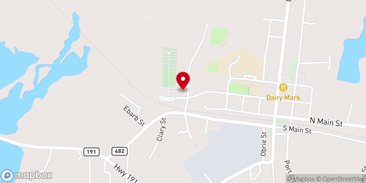Map showing location of St. Joseph Catholic Church