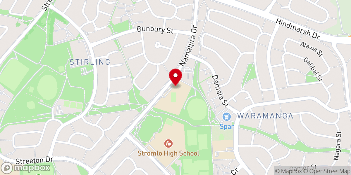 Map showing location of St John Vianney Catholic Church
