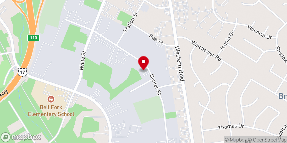 Map showing location of Amazing Grace Baptist Church