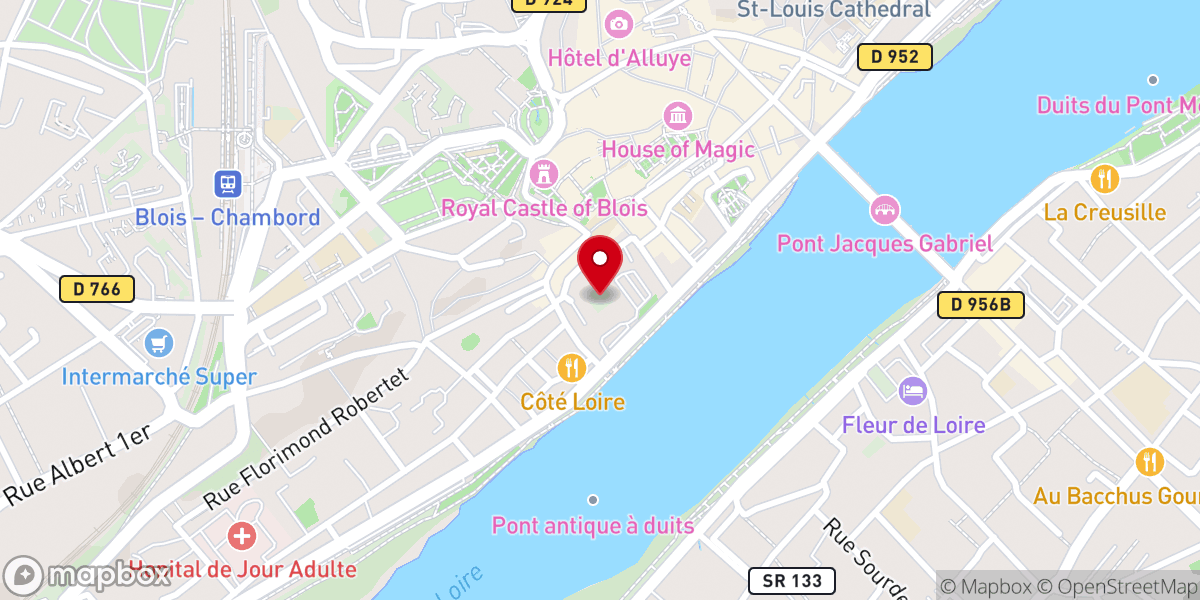 Map showing location of Ancienne abbaye Saint-Laumer