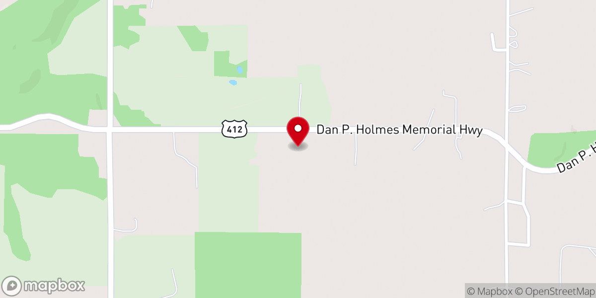 Map showing location of New Hogan Church