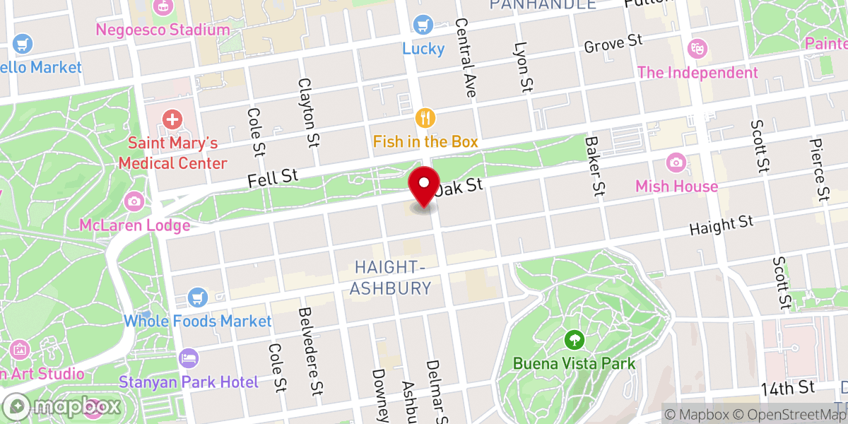 Map showing location of St. Agnes Catholic Church