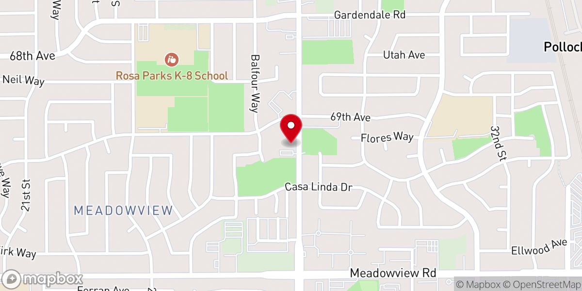 Map showing location of Twenty-Fourth Street Baptist