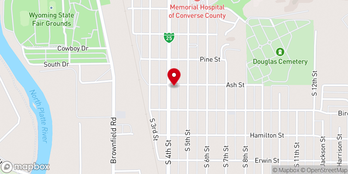 Map showing location of Douglas Assembly of God