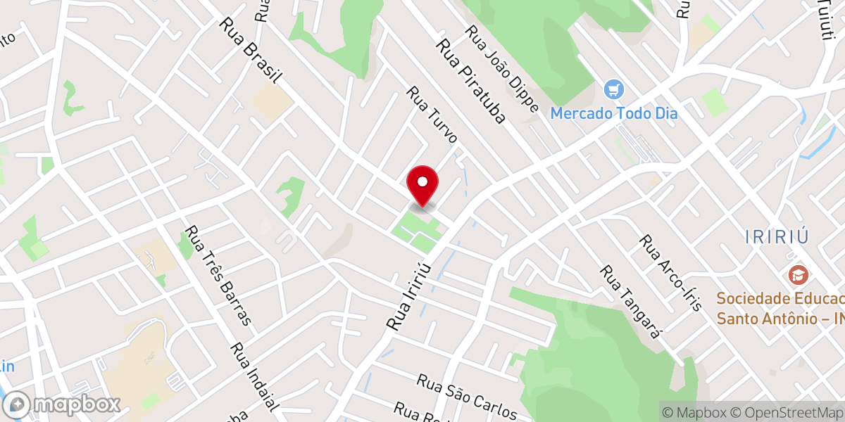 Map showing location of Igreja Batista Bíblica em Joinville