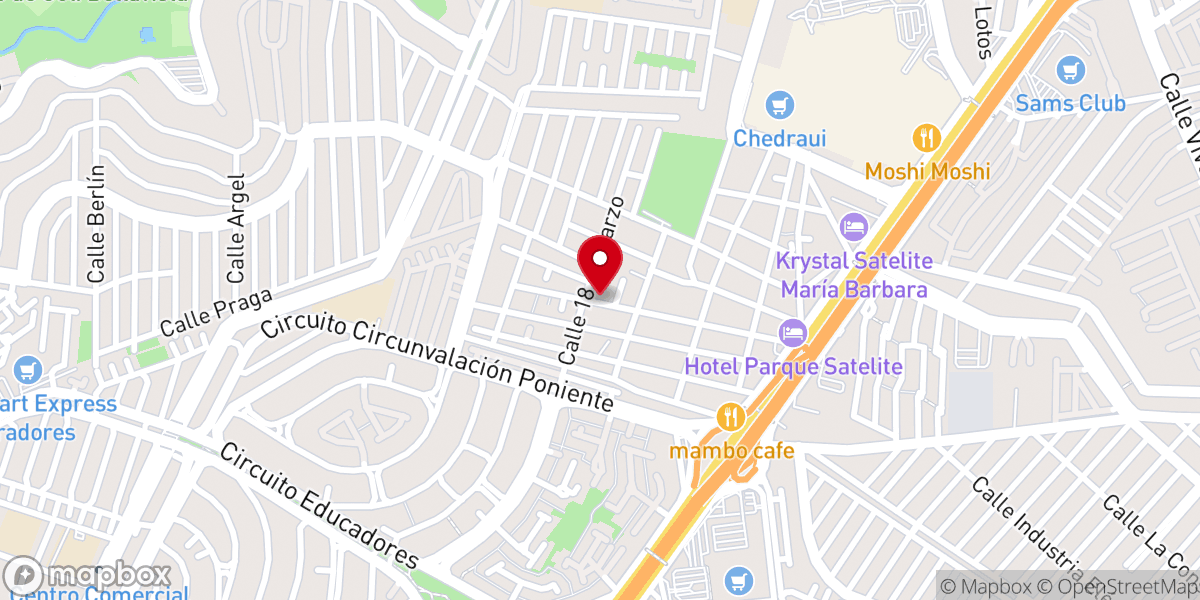 Map showing location of Casa de Restauración Iglesia Cristiana