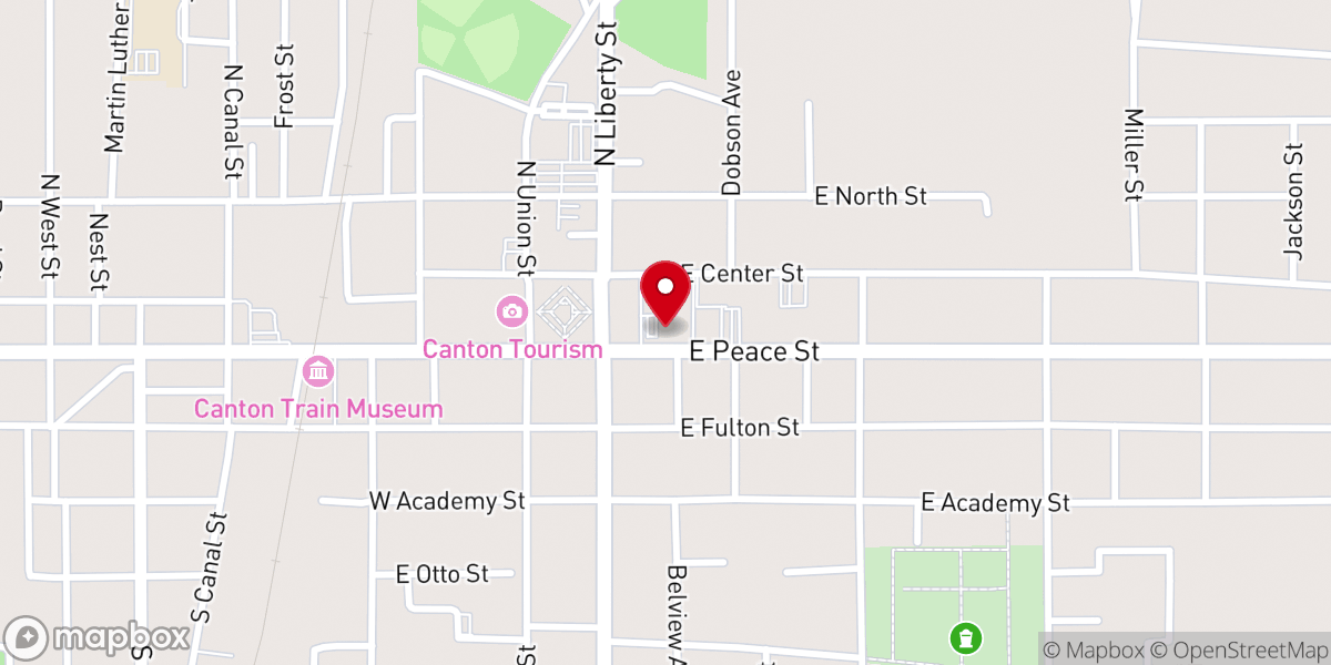 Map showing location of Grace Episcopal Church