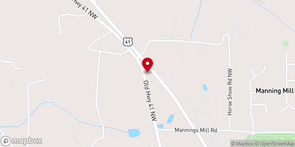 Map showing location of Vision Baptist Church