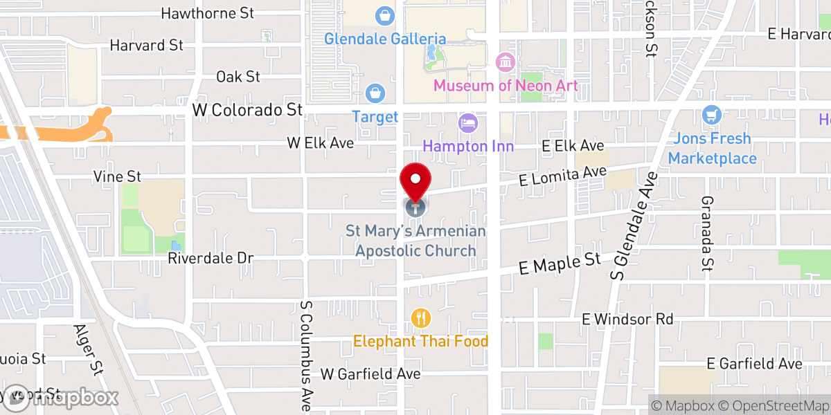 Map showing location of St Mary's Armenian Apostolic Church