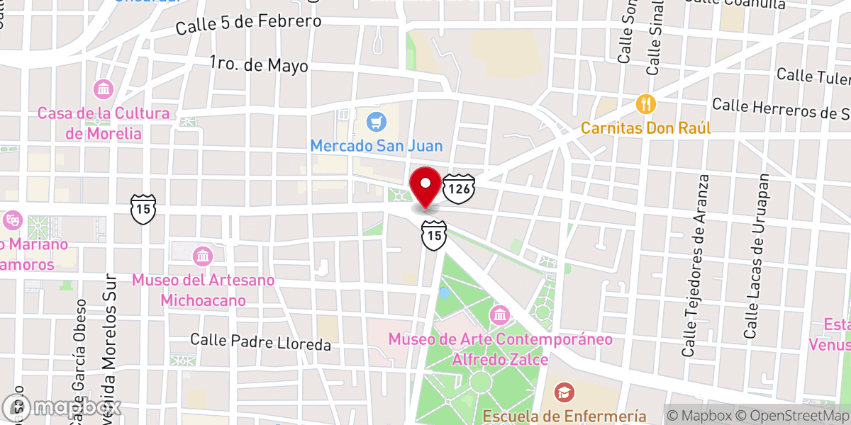 Map showing location of Rectoría de Nuestra Señora de Lourdes