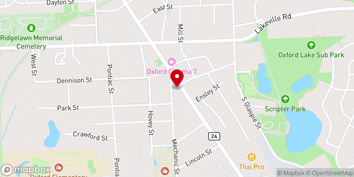 Map showing location of First Church of Christ, Scientist