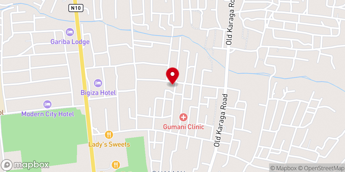 Map showing location of Good News Bible Church Gumani