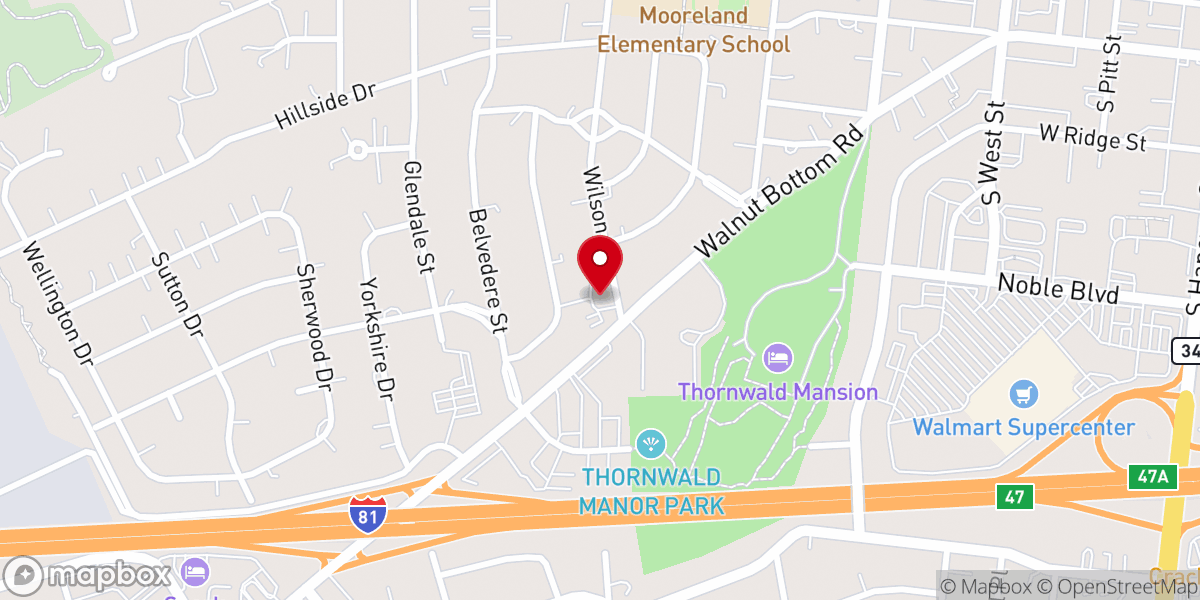 Map showing location of Trinity Reformed Baptist Church
