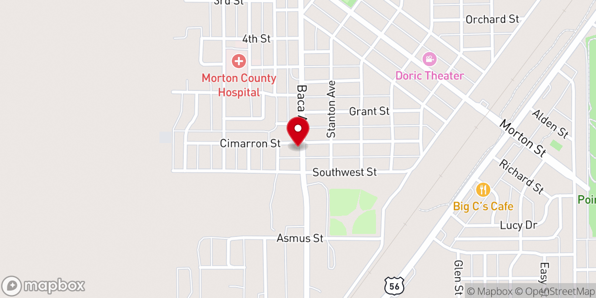 Map showing location of Christ Lutheran Church