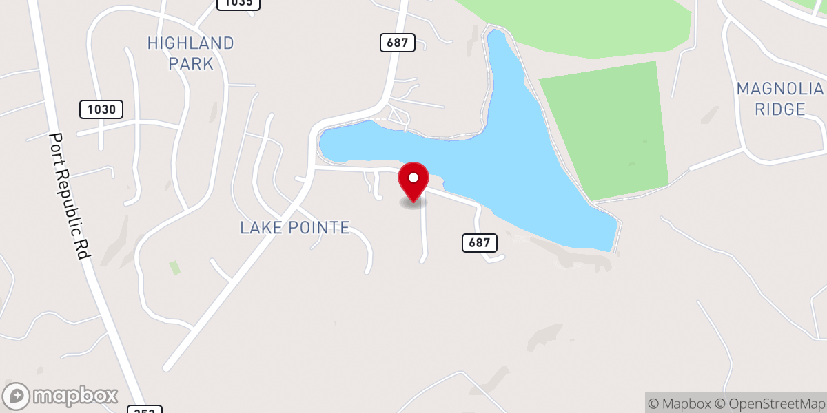 Map showing location of Horizon Christian Fellowship Harrisonburg