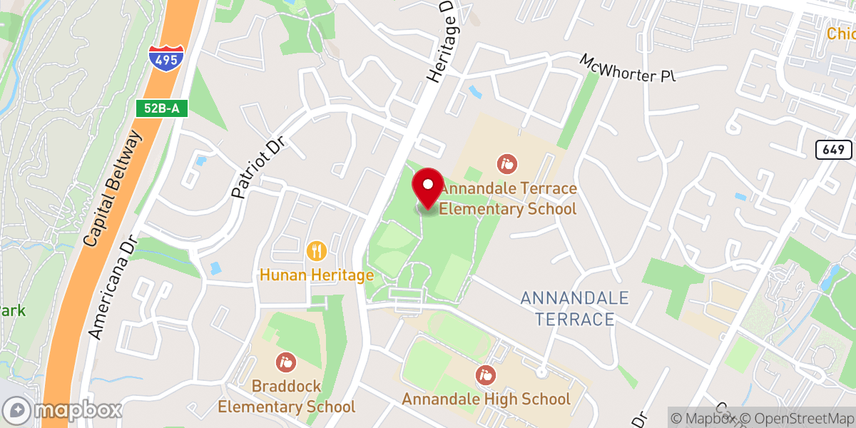 Map showing location of Ossian Hall Park