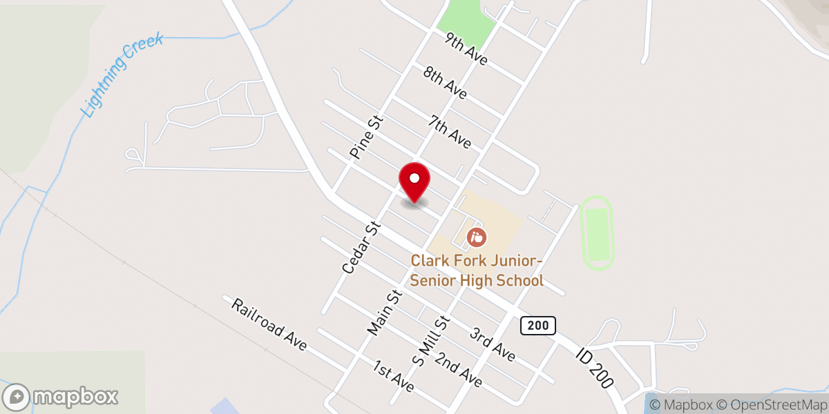Map showing location of Sacred Heart Catholic Church