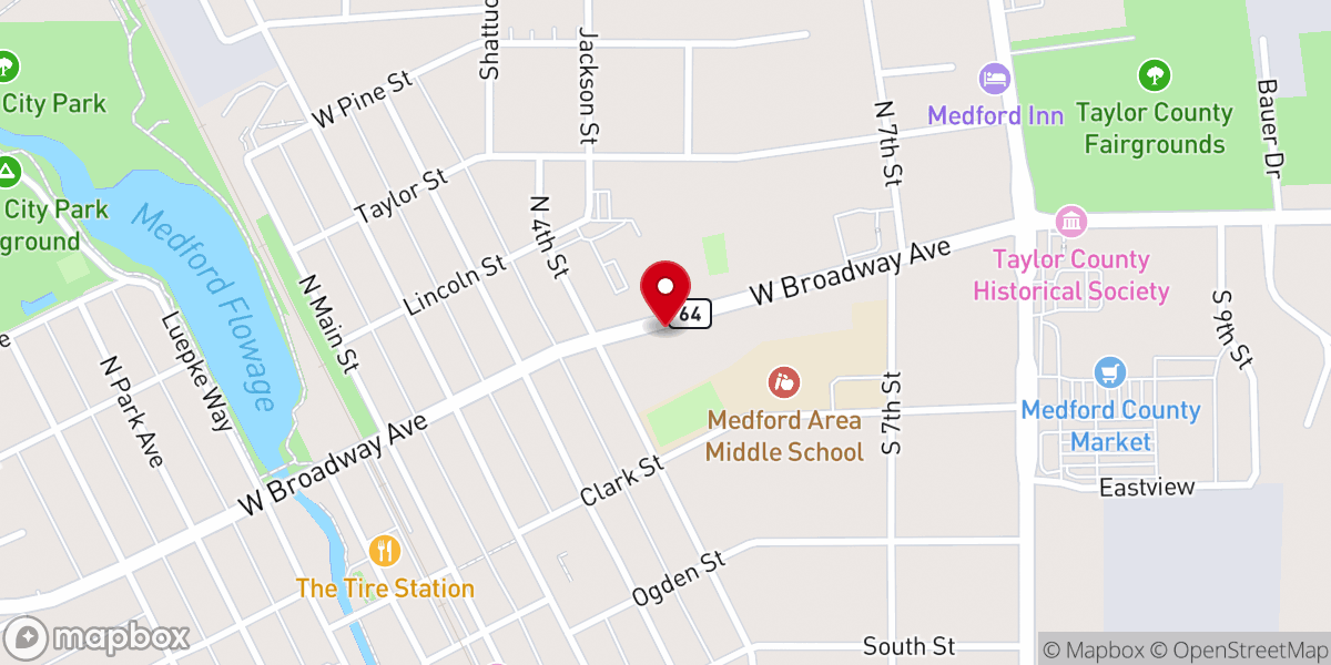 Map showing location of United Church of Christ