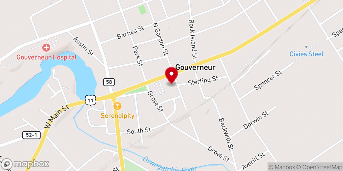 Map showing location of St James Parochial School