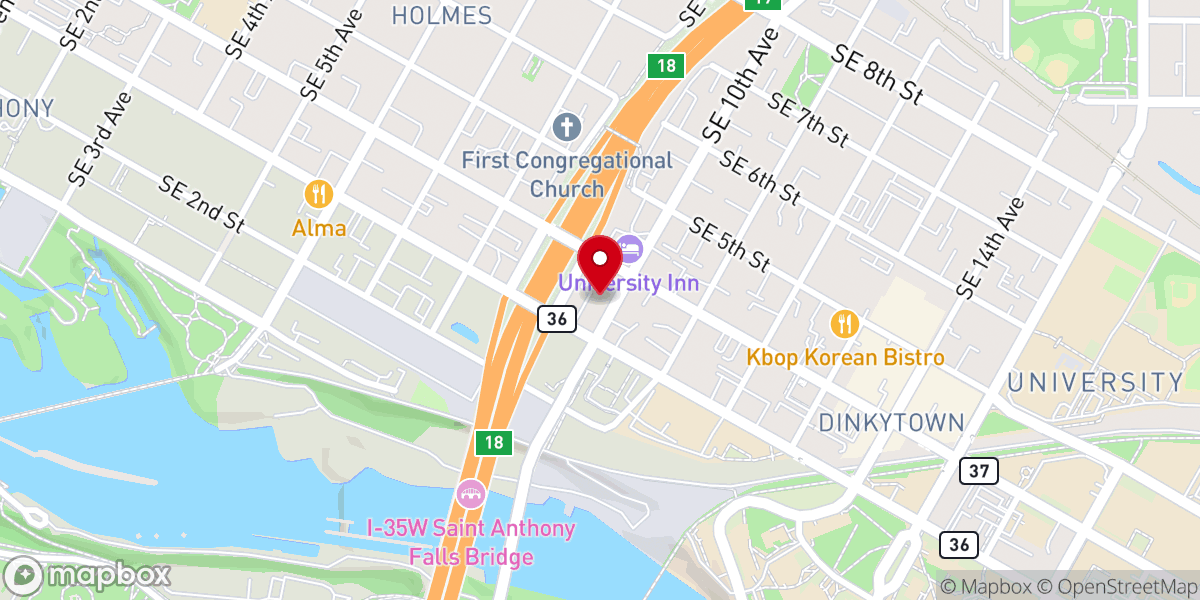 Map showing location of International Outreach