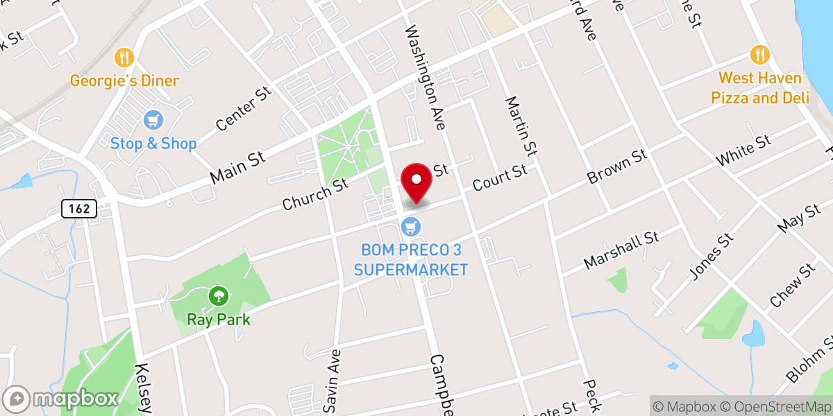 Map showing location of Westside Church of Christ