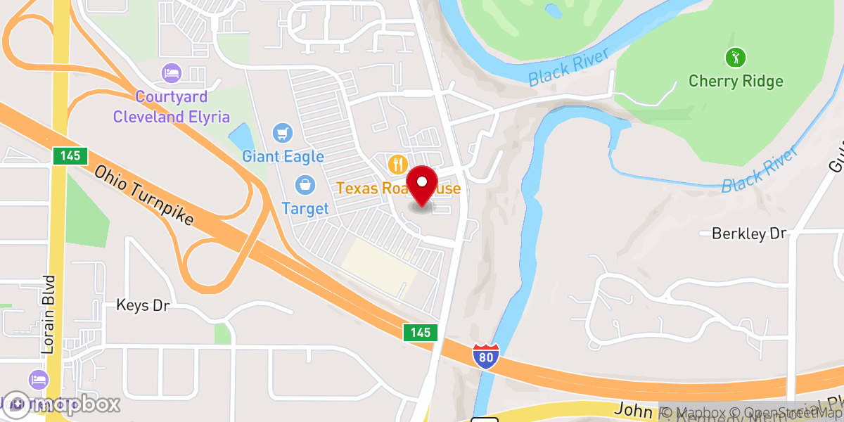 Map showing location of Saint John Lutheran Church