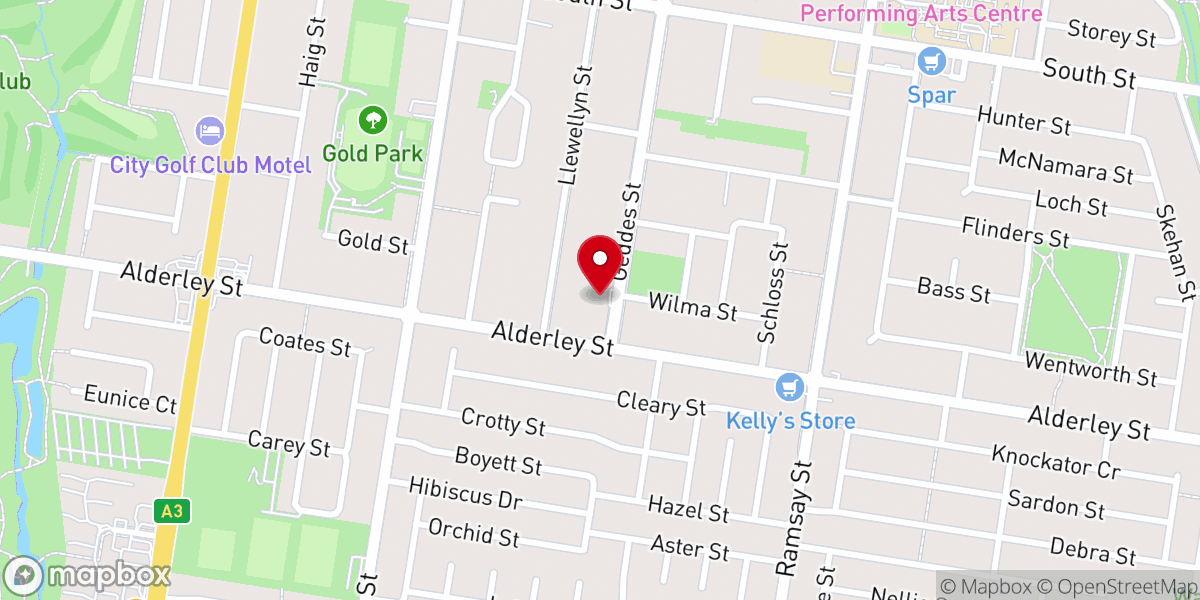 Map showing location of South Toowoomba Baptist Church