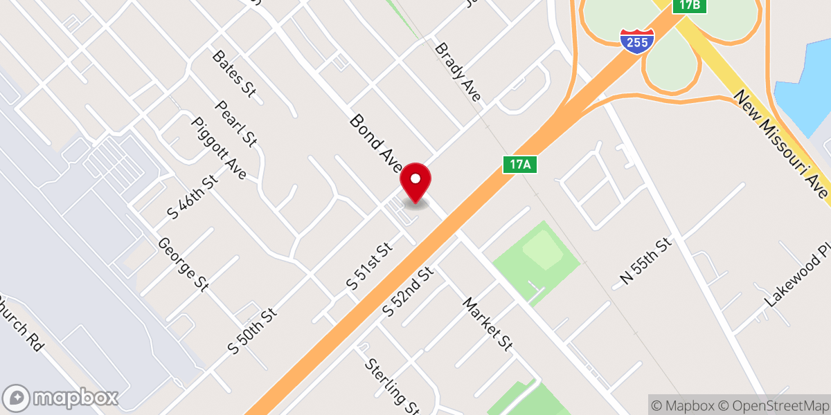 Map showing location of Pilgrim Rest M. B. Church