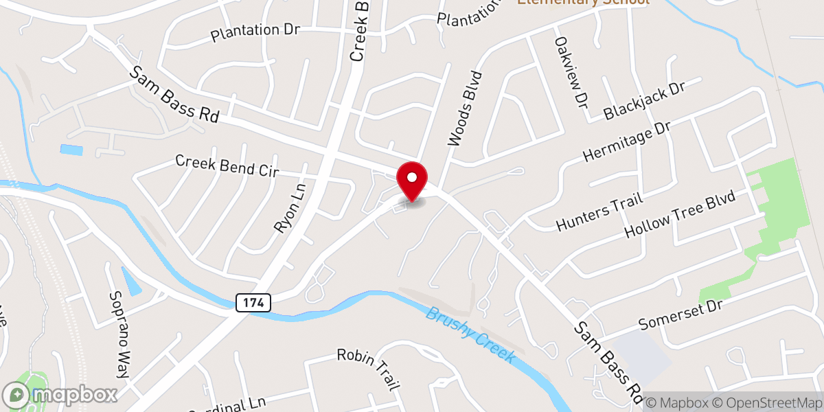 Map showing location of One Way Baptist Church