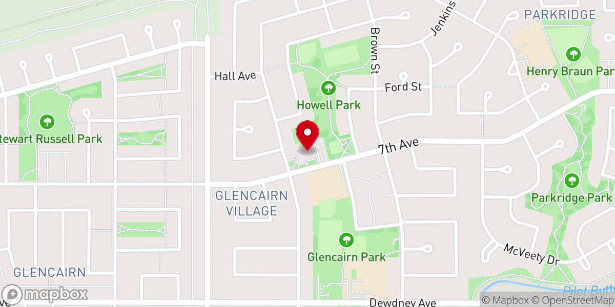 Map showing location of Holy Child Parish
