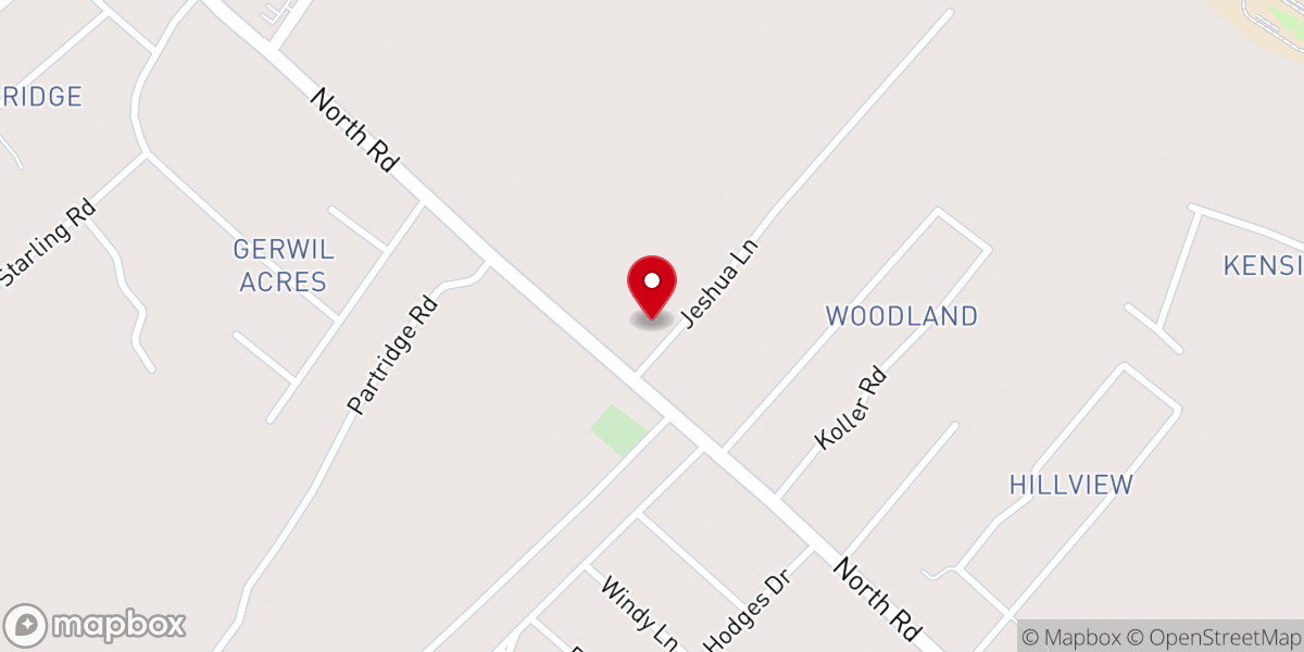 Map showing location of Orangeburg Baptist Tabernacle