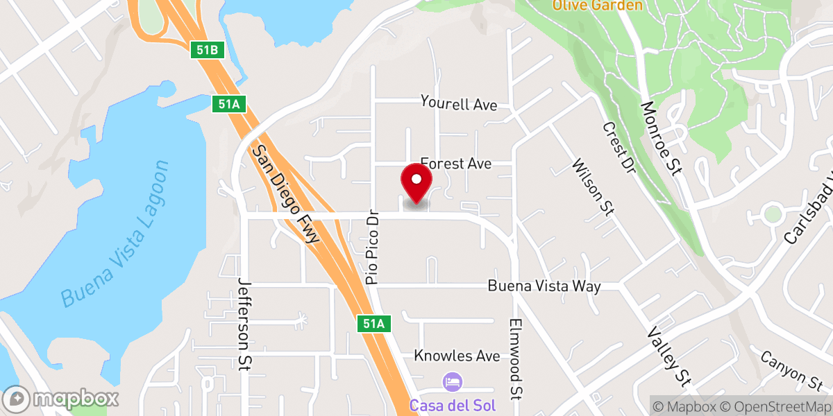 Map showing location of Las Flores Church of the Nazarenes