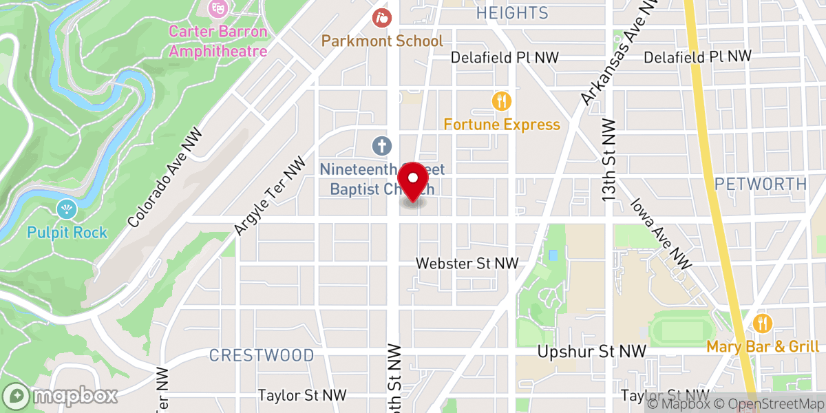 Map showing location of Simpson-Hamline United Methodist Church